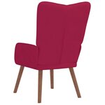vidaXL Chaise de relaxation Rouge bordeaux Velours