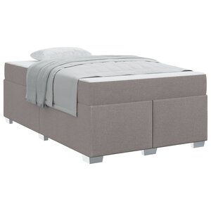 vidaXL Cadre de lit avec matelas Taupe 120 x 200 cm tissu