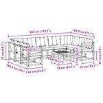 vidaXL Ensemble de canapés d'extérieur 10 pc Naturel et Noir