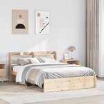 vidaXL Cadre de lit avec tête de lit sans matelas 150x200 cm