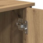 vidaXL Buffet en chêne artisanal 100x35x75 cm en bois d'ingénierie