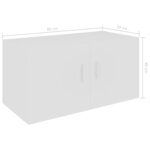 vidaXL Armoire murale Blanc 80x39x40 cm Bois d'ingénierie