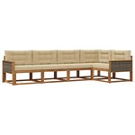 vidaXL Ensemble de canapés d'extérieur 5 pc Naturel et Beige