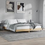 vidaXL Cadre de lit chêne sonoma 200x200 cm bois d'ingénierie