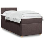 vidaXL Sommier à lattes de lit avec matelas Marron foncé 90x200 cm