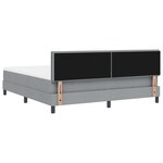 vidaXL Lit Box Spring avec Matelas Gris Clair 180x200 cm Tissu
