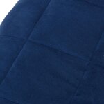 vidaXL Couverture lestée Bleu 155x220 cm 11 kg Tissu