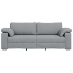 vidaXL Canapé 3 places gris clair de 178 cm en tissu