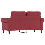 vidaXL Canapé à 2 places Rouge bordeaux 120 cm Similicuir