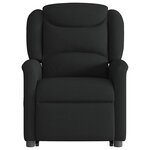 vidaXL Fauteuil inclinable noir tissu
