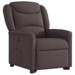 vidaXL Fauteuil inclinable électrique marron foncé tissu