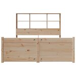 vidaXL Lit bibliothèque sans matelas 150x200 cm bois massif de pin