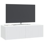 vidaXL Meuble TV mural Blanc 98 x 41 x 30 cm Bois d'ingénierie