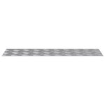 vidaXL Plaques à damier 2 Pièces Argent 70 x 20 cm Aluminium