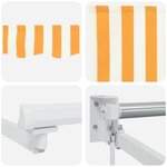 vidaXL Auvent rétractable Jaune et blanc 4 x 2 m