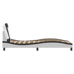 vidaXL Cadre de lit sans matelas blanc et noir 90x190 cm similicuir