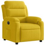 vidaXL Fauteuil inclinable électrique jaune velours
