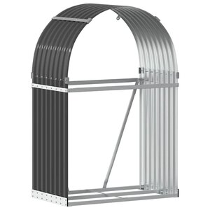 vidaXL Porte-bûches Anthracite 80x45x120 cm Acier galvanisé