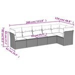 vidaXL Salon de jardin avec coussins 6 Pièces beige résine tressée
