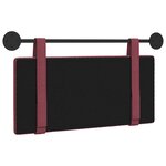 vidaXL Tête de lit suspendue Bordeaux Tissu