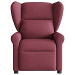 vidaXL Fauteuil de massage inclinable Rouge bordeaux Tissu