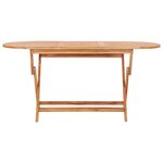 vidaXL Table pliable de jardin 160x80x75 cm Bois de teck solide
