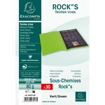 Paquet de 30 sous-Chemise ROCK'S 80 menthe x 10 EXACOMPTA