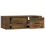vidaXL Armoire TV suspendue Chêne fumé 80x36x25 cm Bois d'ingénierie