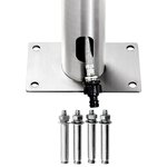 vidaXL Douche de jardin 215 cm Acier inoxydable