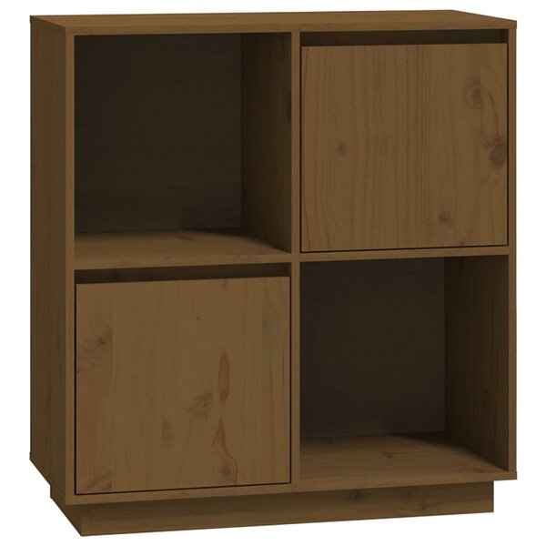 vidaXL Buffet marron miel 74x35x80 cm bois massif de pin