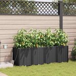 vidaXL Pots de jardin Noir 160 x 40 x 52 cm Acier