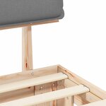 vidaXL Cadre de lit avec tête de lit rembourrée Gris clair