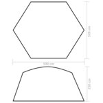 vidaXL Tente de piscine Tissu 590x520x250 cm Vert