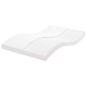 vidaXL Matelas en mousse blanc 120x220 cm 7 zones dureté 20 ILD