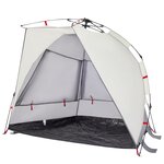 vidaXL Tente de plage 2 personnes gris libération rapide imperméable