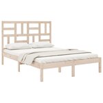 vidaXL Cadre de lit sans matelas bois massif 120x190 cm