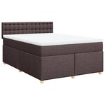 vidaXL Sommier à lattes de lit avec matelas Marron foncé 140x190 cm