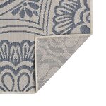 vidaXL Tapis à tissage plat d'extérieur 80x150 cm Motif bleu