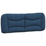 vidaXL Cadre de lit avec LED sans matelas bleu 140x190 cm tissu