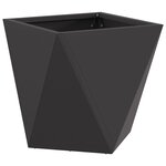 vidaXL Jardinière 2 Pièces Noir 30 x 30 x 30 cm Acier