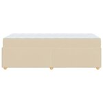 vidaXL Cadre de lit avec matelas Crème 90 x 200 cm tissu