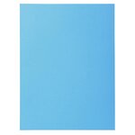 Paquet De 50 Chemises 2 Rabats Super 210 - 24x32cm - Bleu Clair - X 5 - Exacompta