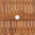 vidaXL Table pliable de jardin 90x75 cm Bois d'acacia solide