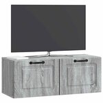 vidaXL Meuble TV mural 78 5 x 31 x 30 cm Sonoma gris Bois d'ingénierie