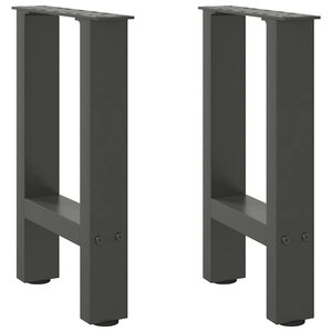 vidaXL Pieds de table basse Anthracite 2 pièces 28 x (42-43) cm Acier