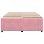 vidaXL Cadre de lit sans matelas rose 140x200 cm velours