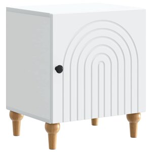 vidaXL Cabinet de chevet Blanc 43 x 34 5 x 50 cm Bois d'ingénierie