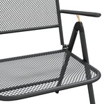 vidaXL Ensemble à manger de jardin 9 Pièces anthracite métal maille
