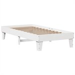 vidaXL Cadre de lit sans matelas blanc 90x190 cm bois de pin massif
