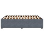vidaXL Cadre de lit sans matelas gris foncé 140x190 cm velours